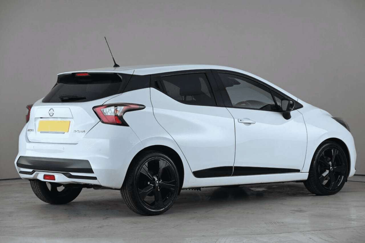 Nissan Micra N-Sport in solid white rear three quarter